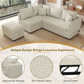 Roomfitters L-Shaped Sleeper Sofa with USB Ports, Power Outlets, and Versatile Storage Ottoman