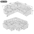 Roomfitters L-Shaped Pull-Out Sofa Bed with Wheels, USB Ports, and Power Outlets – Versatile Sleeper Sofa for Ultimate Living Room Comfort