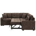 Roomfitters L-Shaped Pull-Out Sofa Bed with Wheels, USB Ports, and Power Outlets – Versatile Sleeper Sofa for Ultimate Living Room Comfort