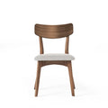 Pair of Light Beige Wooden Dining Chairs - Versatile Side Chairs for Office or Home