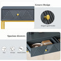 Contemporary Grey Console Table with Storage Solutions