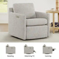 Nora Electric Reclining Swivel Chair with Footrest