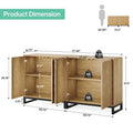 57.5-Inch Farmhouse Style Buffet Cabinet with Doors for Kitchen Storage