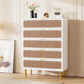 Rattan 5-Drawer Dresser for Bedroom and Hallway
