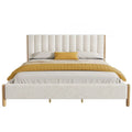 Elegant Upholstered Bed Frame with Durable Wooden Legs
