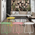 Round Metal Side Table - Waterproof for Indoor and Outdoor Use