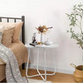 Round Metal Side Table - Waterproof for Indoor and Outdoor Use