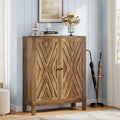 Adjustable 20-Pair Shoe Cabinet with Doors for Entryway Storage