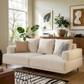 Contemporary Deep Seat Sofa with Cushions, Elevated Legs, Cozy Living Room Seating, Ideal for Apartments