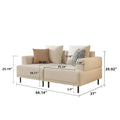 Contemporary Deep Seat Sofa with Cushions, Elevated Legs, Cozy Living Room Seating, Ideal for Apartments
