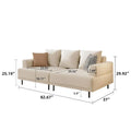 Contemporary Deep Seat Sofa with Cushions, Elevated Legs, Cozy Living Room Seating, Ideal for Apartments