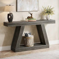 55-Inch Farmhouse Wooden Console Sofa Table with Storage - Dimensions: 11.81" D x 55.12" W x 31.5" H