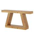 55-Inch Farmhouse Wooden Console Sofa Table with Storage - Dimensions: 11.81" D x 55.12" W x 31.5" H