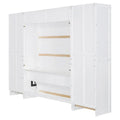 Contemporary Queen Murphy Bed with Integrated Closet and Storage Drawers