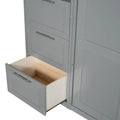 Contemporary Queen Murphy Bed with Integrated Closet and Storage Drawers