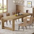 86.61-Inch Extra Long Wooden Dining Table for 6 to 8 People