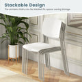 Set of 4 Stackable Dining Chairs with Ergonomic Backrest and Spacious Seat by Gymax