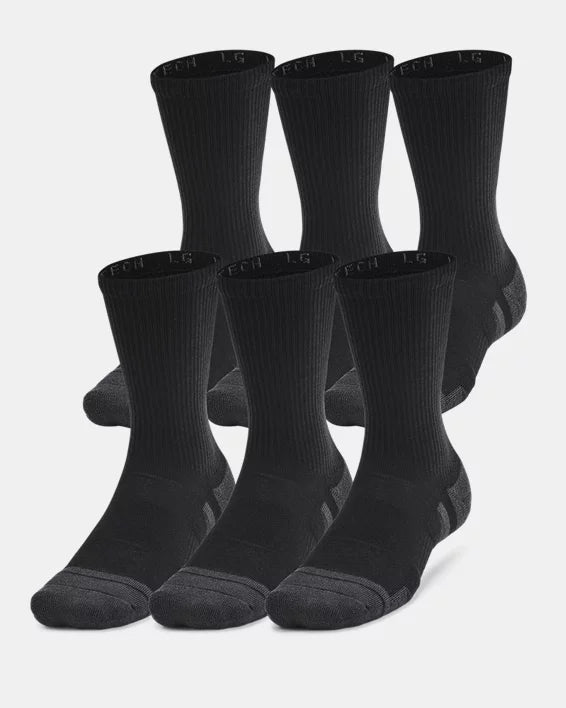 Under Armour Performance Tech Unisex 6-Pack Crew Socks