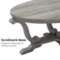 Denhour 48-Inch Vintage Grey Farmhouse Coffee Table - DH BASIC Collection