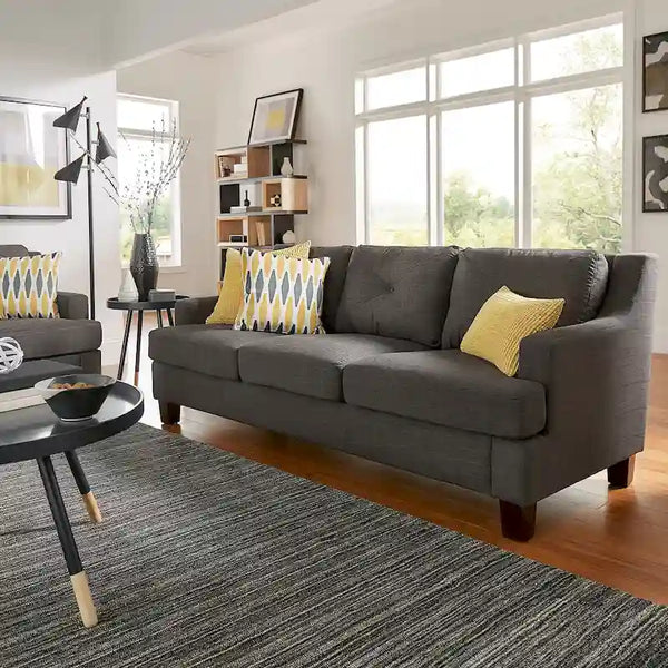 iNSPIRE Q Modern Elston Tufted Linen Track Sofa