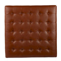 SEI Furniture Healy Tufted Ottoman in Faux Leather