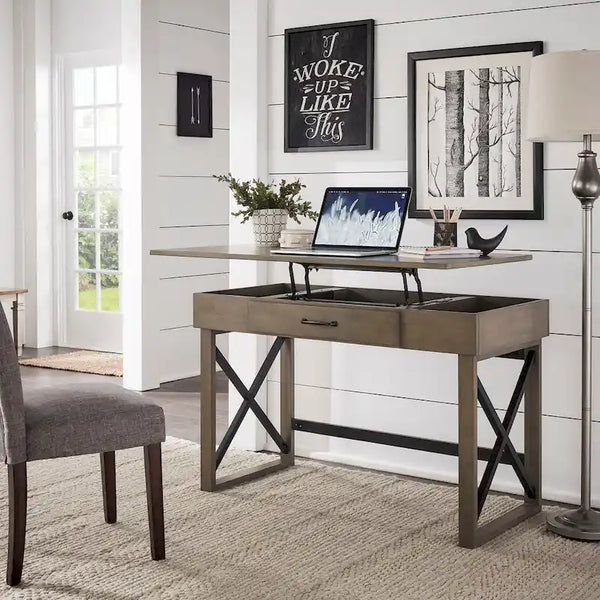iNSPIRE Q Modern Murali Lift-Top Desk with Integrated Charging Station
