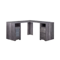Furniture of America Barlon 59-Inch L-Shaped Computer Desk with USB Ports