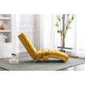 Linen Indoor Chaise Lounge Chair - Dimensions: 58.27" x 21.65" x 34.25"