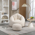 Bean Bag Lounge Chair with Matching Footrest