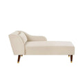 Contemporary Velvet Upholstered Chaise Lounge Chair - Dimensions: 29.5" x 55.9" x 28.7"