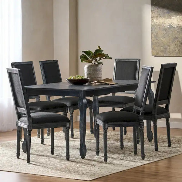 Christopher Knight Home Regan Upholstered 7-Piece Expandable Dining Set