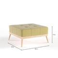 Christopher Knight Home Carson Lund Mid-Century Tufted Fabric Square Ottoman