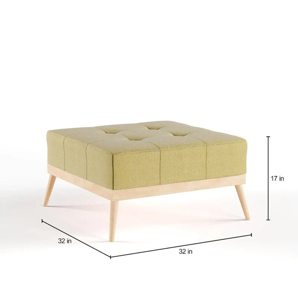Christopher Knight Home Carson Lund Mid-Century Tufted Fabric Square Ottoman