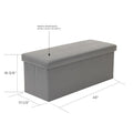 American Furniture Classics Foldable Tufted Storage Bench - Gunmetal Gray