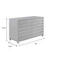 Modern 6 Drawer Dresser with Channeled Front Design
