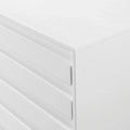 Modern 6 Drawer Dresser with Channeled Front Design