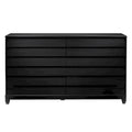 Modern 6 Drawer Dresser with Channeled Front Design