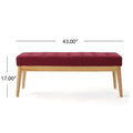 Christopher Knight Home Saxon Mid-Century Tufted Fabric Ottoman Bench - 43" L x 15.75" W x 17" H