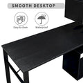 Modern Computer Desk with 5-Tier Shelves – Space-Saving Rotatable Workstation