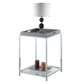 Palm Beach End Table with Shelf and Detachable Trays by Convenience Concepts