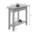 American Heritage Wedge End Table with Shelf by Convenience Concepts