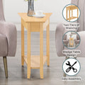 American Heritage Wedge End Table with Shelf by Convenience Concepts