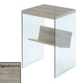 SoHo Glass End Table with Shelf by Convenience Concepts