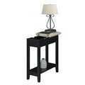 American Heritage Flip Top End Table with Charging Station and Shelf by Convenience Concepts