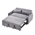 Convertible Sofa Bed Loveseat with Adjustable Backrest, Storage Pockets, and 2 Soft Pillows