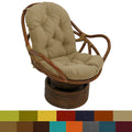 Bali Rattan Swivel Rocking Chair with Durable All-Weather Cushion
