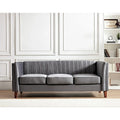 Square Design Sofa with Line Tufting