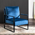 Hosam 25.4 Velvet Upholstered Chair with Metal Arms