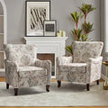 Set of 2 Samouel Contemporary Floral Wingback Armchairs by HULALA HOME