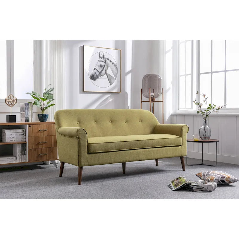Porthos Home Ruth Small Fabric Loveseat Sofa with Rubberwood Frame